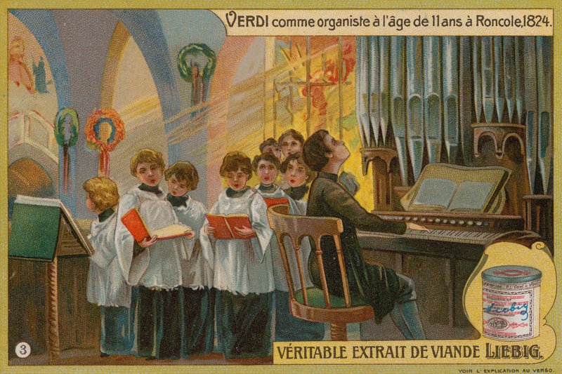Verdi Playing the Organ in Roncole by European School