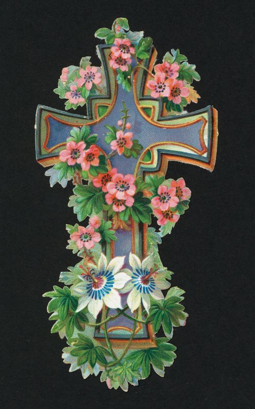 Victorian Scraps: Holy Cross by European School