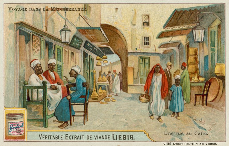 View of a Street in Cairo by European School