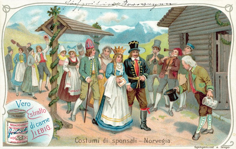 Wedding Procession in Norway by European School