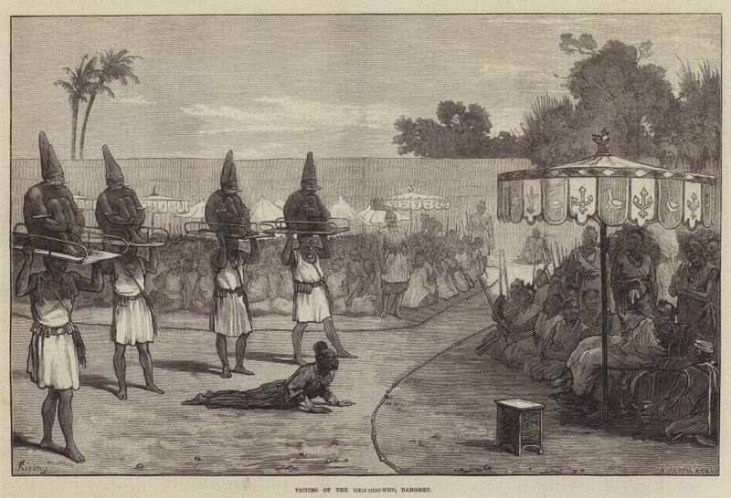 Victims of the Mem-hoo-who, Dahomey by Felix Regamey