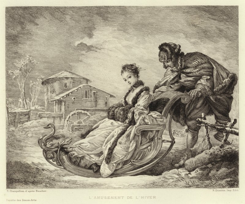 Winter Amusement by Francois (after) Boucher