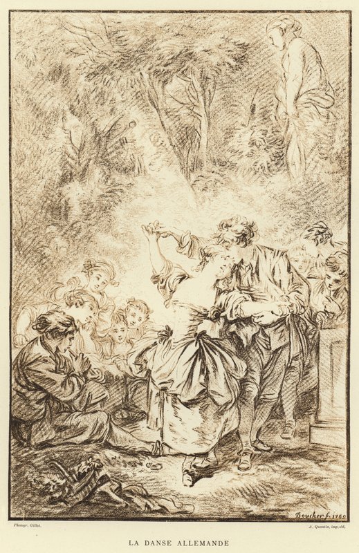The German Dance by Francois (after) Boucher