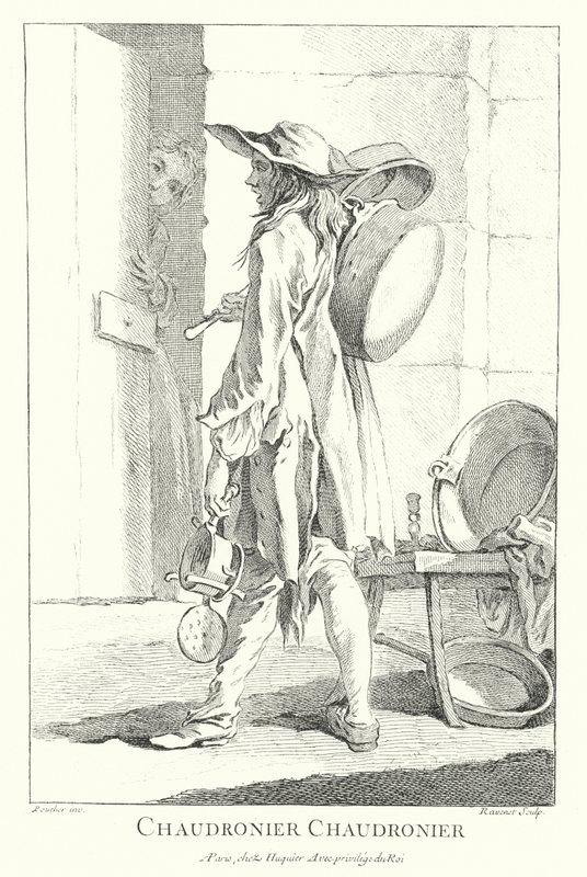 Pot and Pan Seller by Francois (after) Boucher