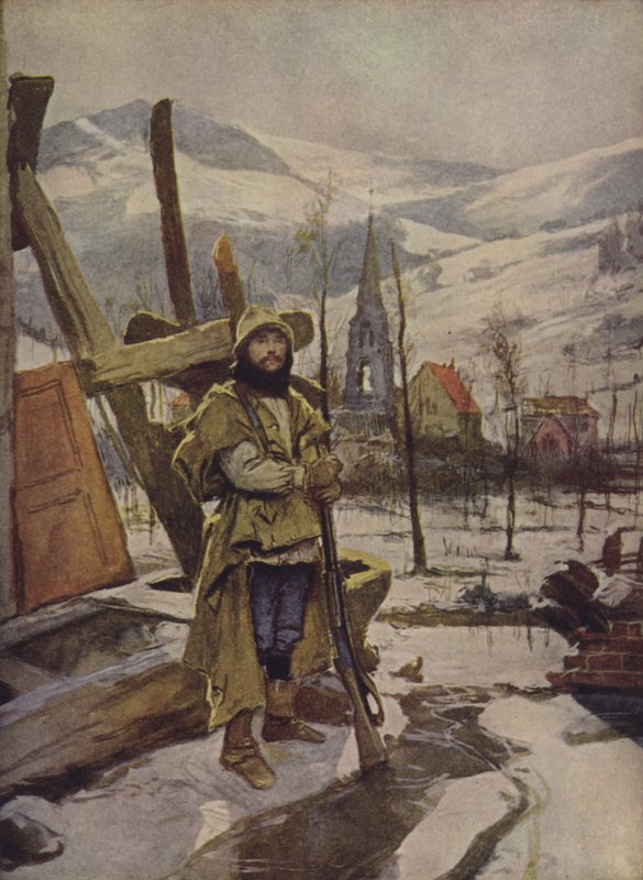 On Guard in Alsace by Francois after Flameng