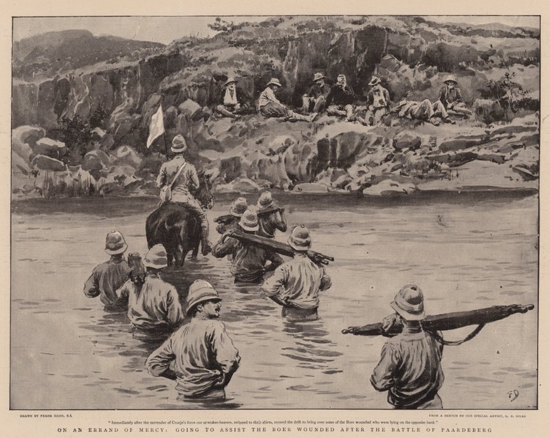 On an Errand of Mercy, going to Assist the Boer Wounded after the Battle of Paardeberg by Frank Dadd