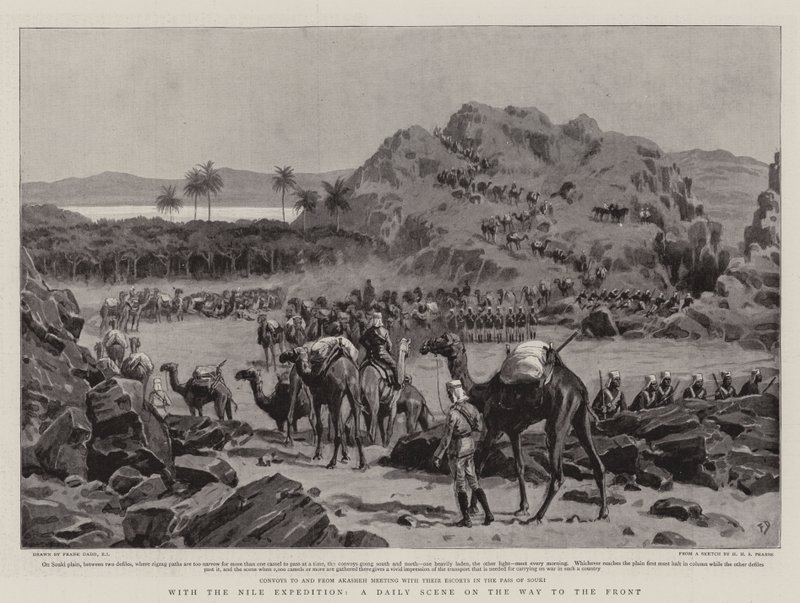 With the Nile Expedition, a Daily Scene on the Way to the Front by Frank Dadd