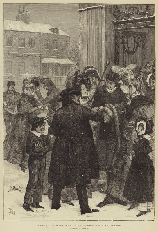 After Church, the Compliments of the Season by Frederick Barnard