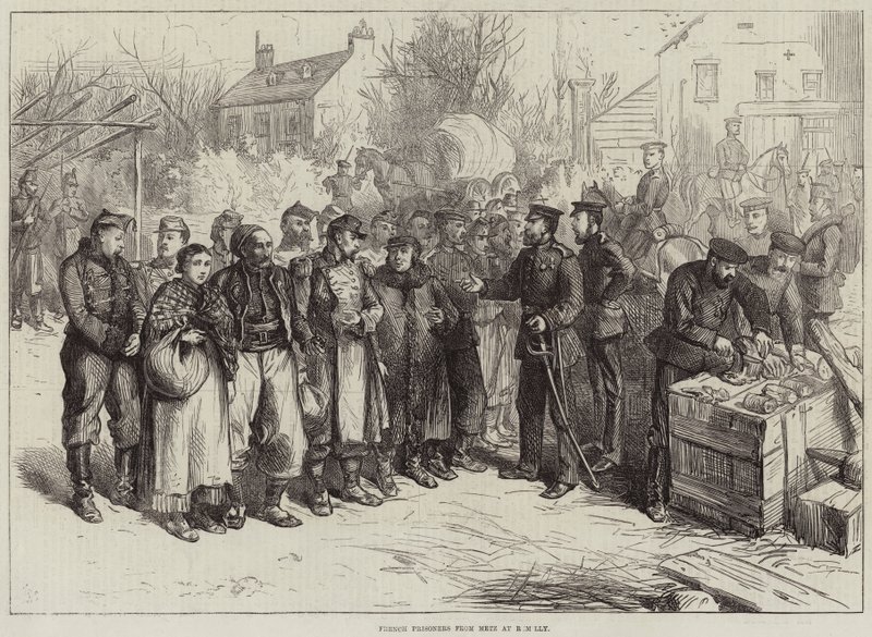 French Prisoners from Metz at Remilly by Frederick Barnard