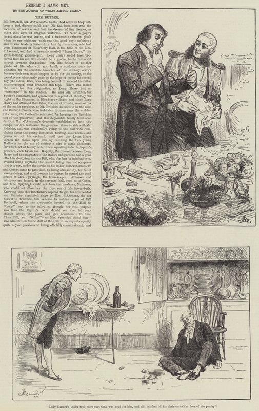 People I Have Met, the Butler by Frederick Barnard