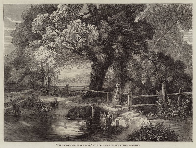 The Foot-Bridge in the Lane by Frederick William Hulme