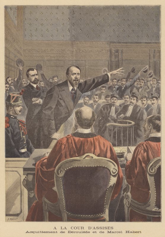 Acquittal of Paul Deroulede and Marcel Habert at the Paris Assize Court by French School