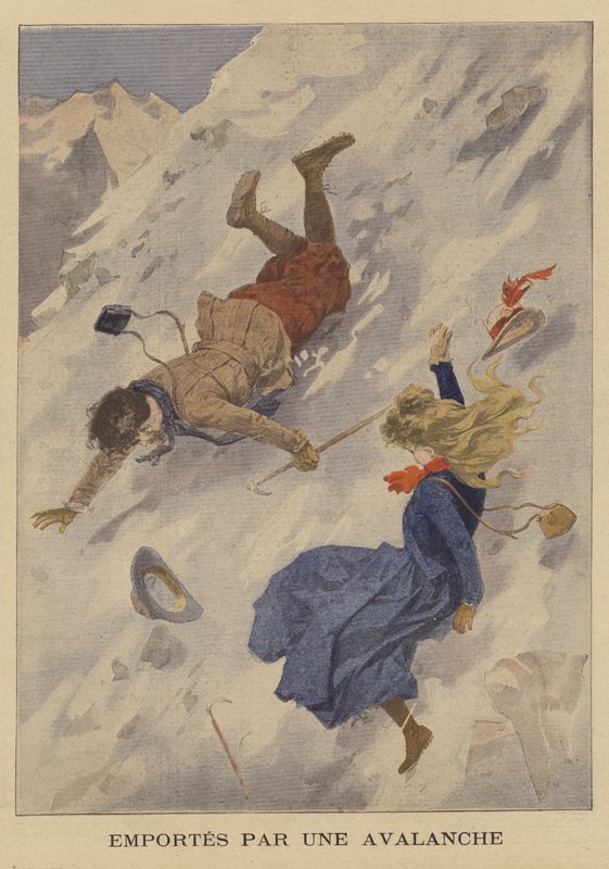 An American couple carried away by an avalanche while trying to climb Mont Blanc by French School