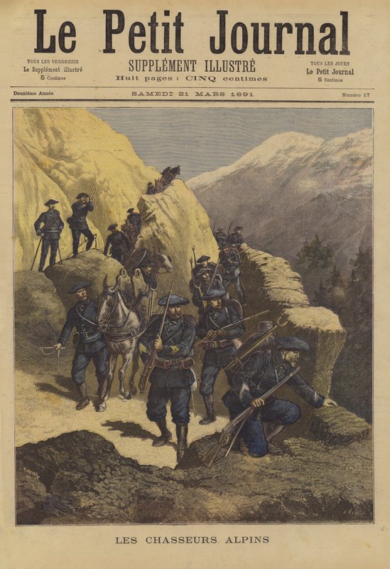 Alpine Hunters by French School