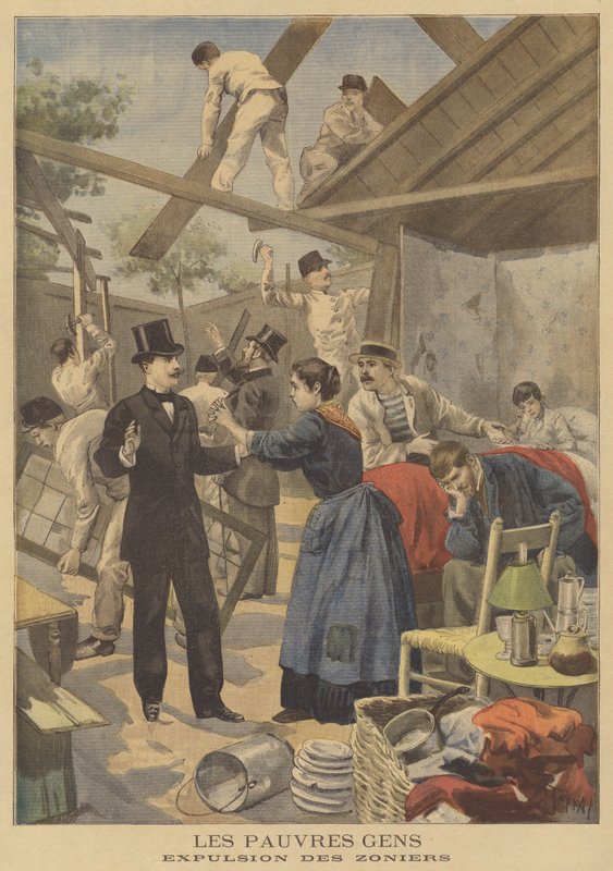 Expulsion of the Poor from a Shanty Town on the Edge of the Military Zone of Gentilly by French School