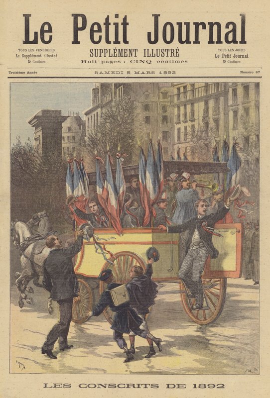French Army conscripts of 1892 by French School