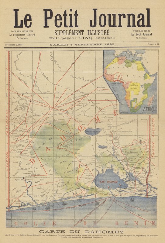 Map of Dahomey by French School
