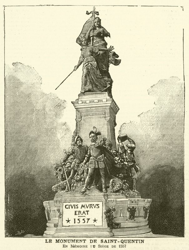 Monument commemorating the Battle of Saint-Quentin, 1557 by French School