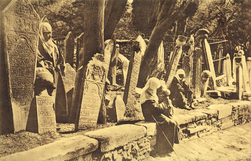Turkish Cemetery, Istanbul by French Photographer