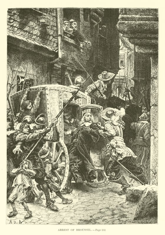 Arrest of Broussel by French School