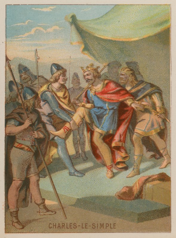 Charles the Simple defeats Rollo by French School
