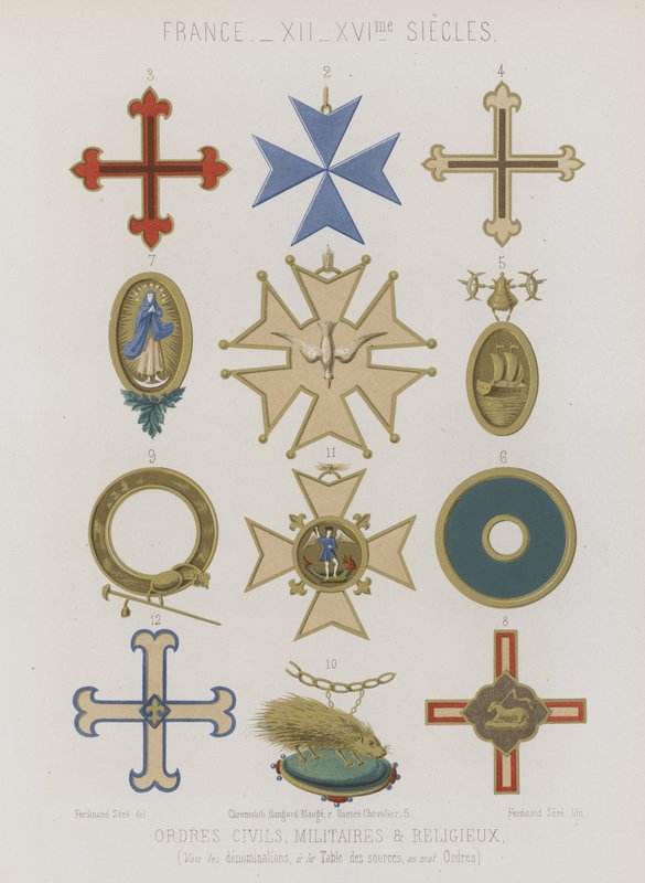 Civil, Military and Religious Orders by French School