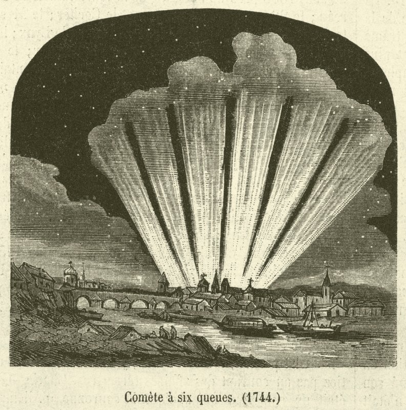 Comet with Six Tails by French School