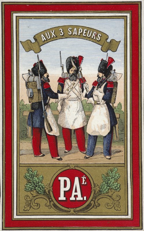 Label for Three Sappers thread by French School