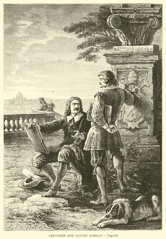 Lepoussin and Claude Lorrain by French School