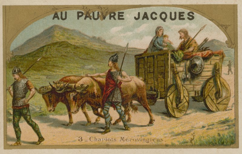 Merovingian Ox Cart by French School