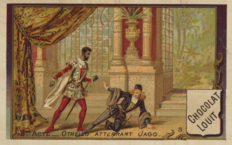 Othello and Iago by French School