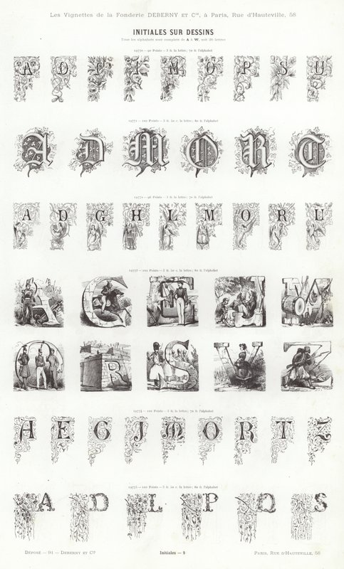 Page from Vignettes Typographiques by French School