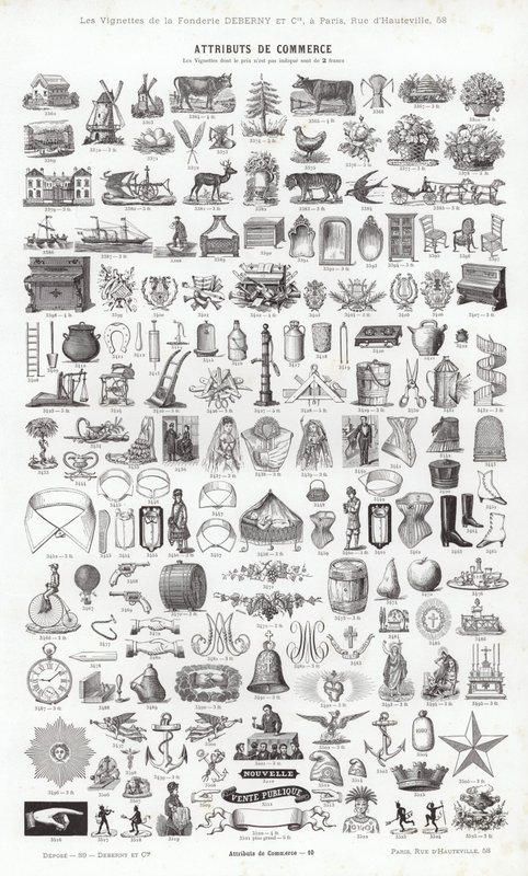 Page from Vignettes Typographiques by French School