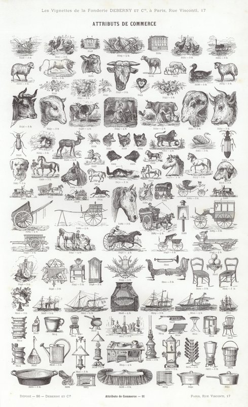 Page from Vignettes Typographiques by French School