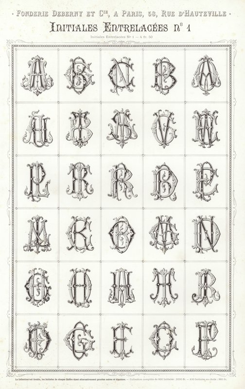 Page from Vignettes Typographiques by French School