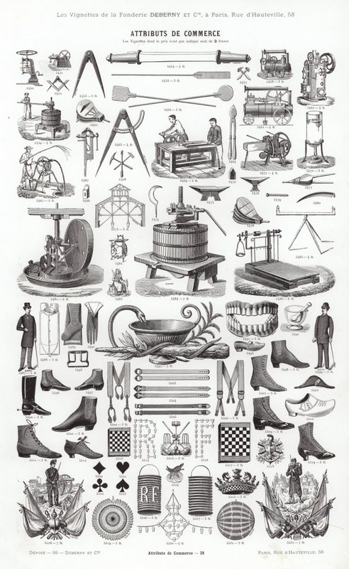 Page from Vignettes Typographiques by French School