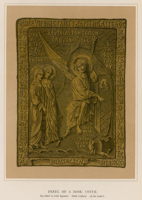 Panel of a Book Cover by French School
