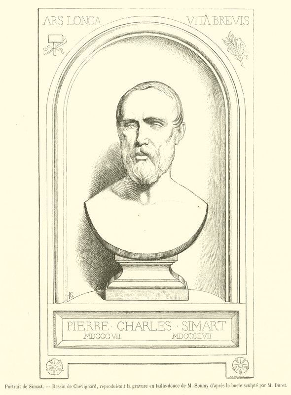 Portrait of Simart (engraving) by French School