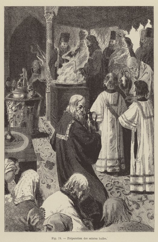 Preparation of the Holy Oils by French School