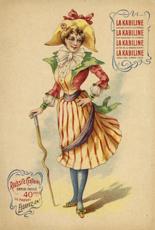 Pretty French Girl in Colourful Outfit by French School
