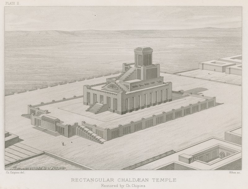 Rectangular Chaldaean Temple by French School