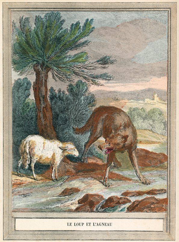 The Wolf and the Lamb by French School