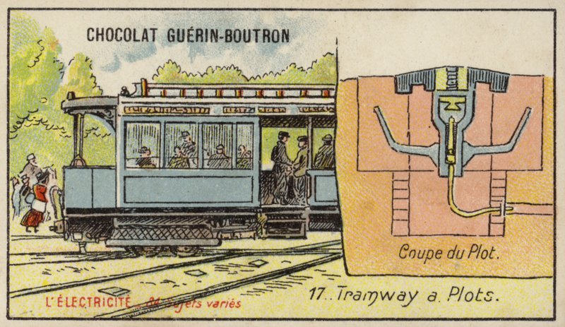 Tramway with electrified rail by French School