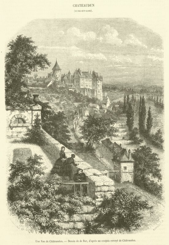 A View of Chateaudun by French School