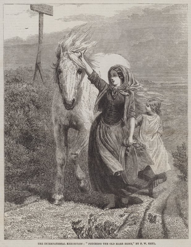 Fetching the Old Mare Home by Friedrich Wilhelm Keyl