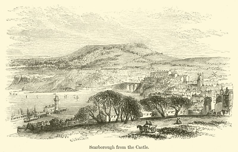 Scarborough from the Castle by G. F. Sargent