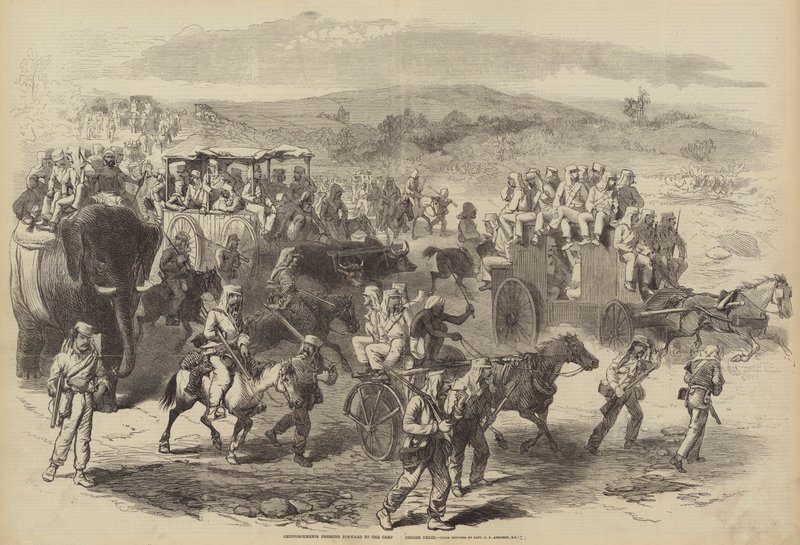 Reinforcements Pressing Forward to the Camp before Delhi by George Francklin Atkinson