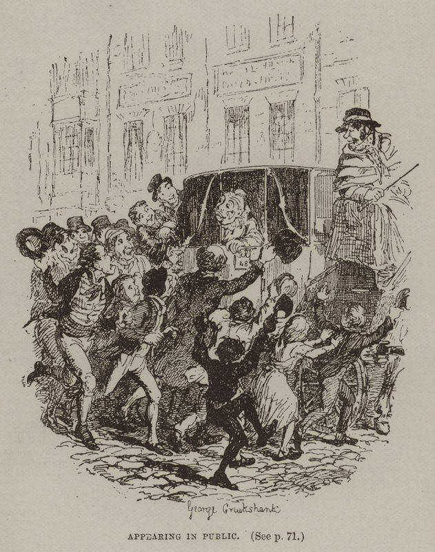 Appearing in Public by George (after) Cruikshank