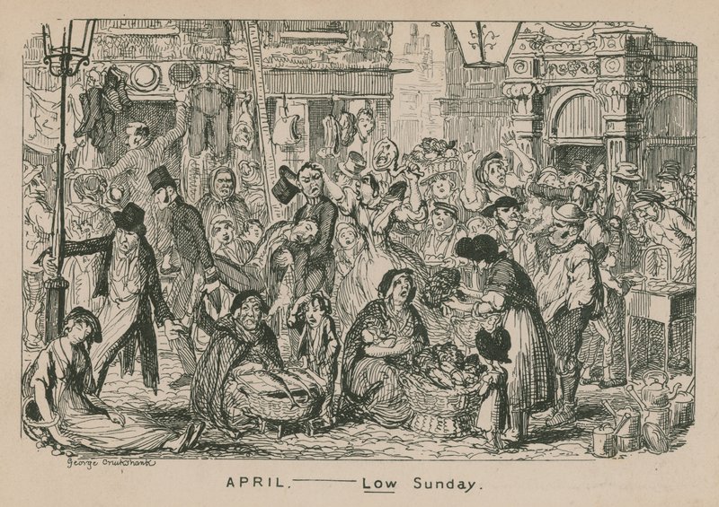 April - low Sunday by George Cruikshank