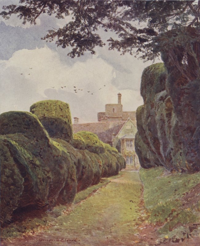 The Yew Alley, Rockingham by George Samuel Elgood